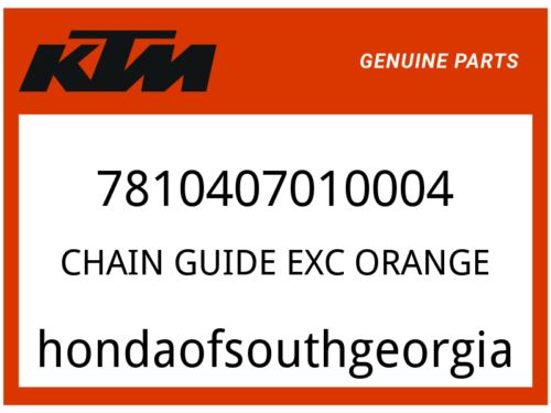 KTM OEM Part 7810407010004 CHAIN GUIDE EXC ORANGE