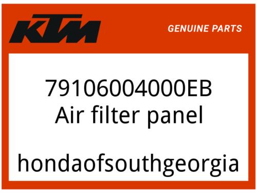 KTM OEM Part 79106004000EB Air filter panel