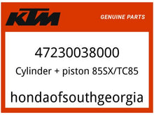 Load image into Gallery viewer, KTM OEM Part 47230038000 Cylinder + piston 85SX/TC85
